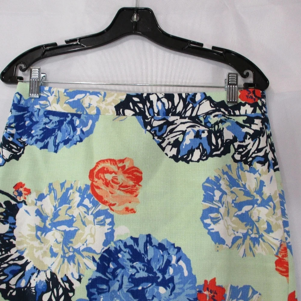 J. CREW The Pencil Skirt Floral Basketweave Size 2 - Picture 3 of 8